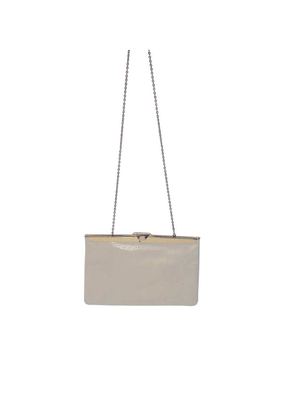 VNTG ETRA 70s cream leather crossbody with gold hardware